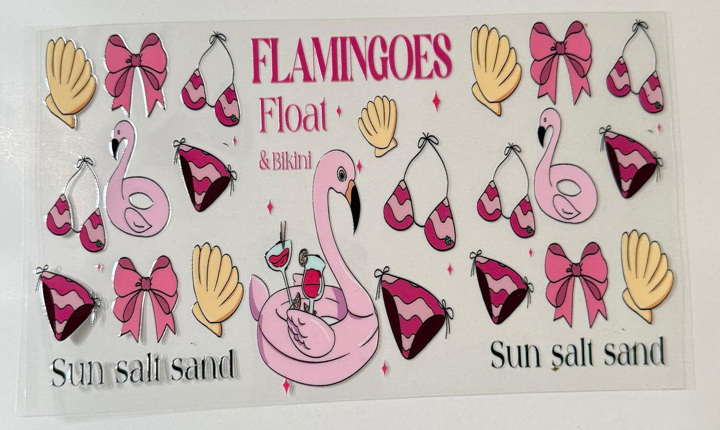 Flamingos Float Bikini Beach Wrap