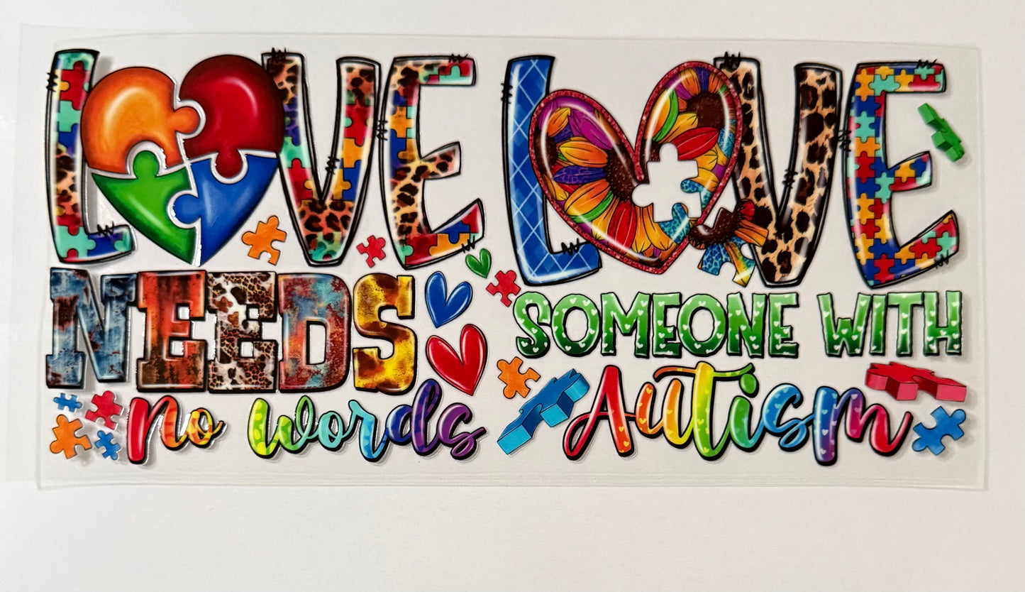 Autism Awareness Wrap- Love Needs No Words