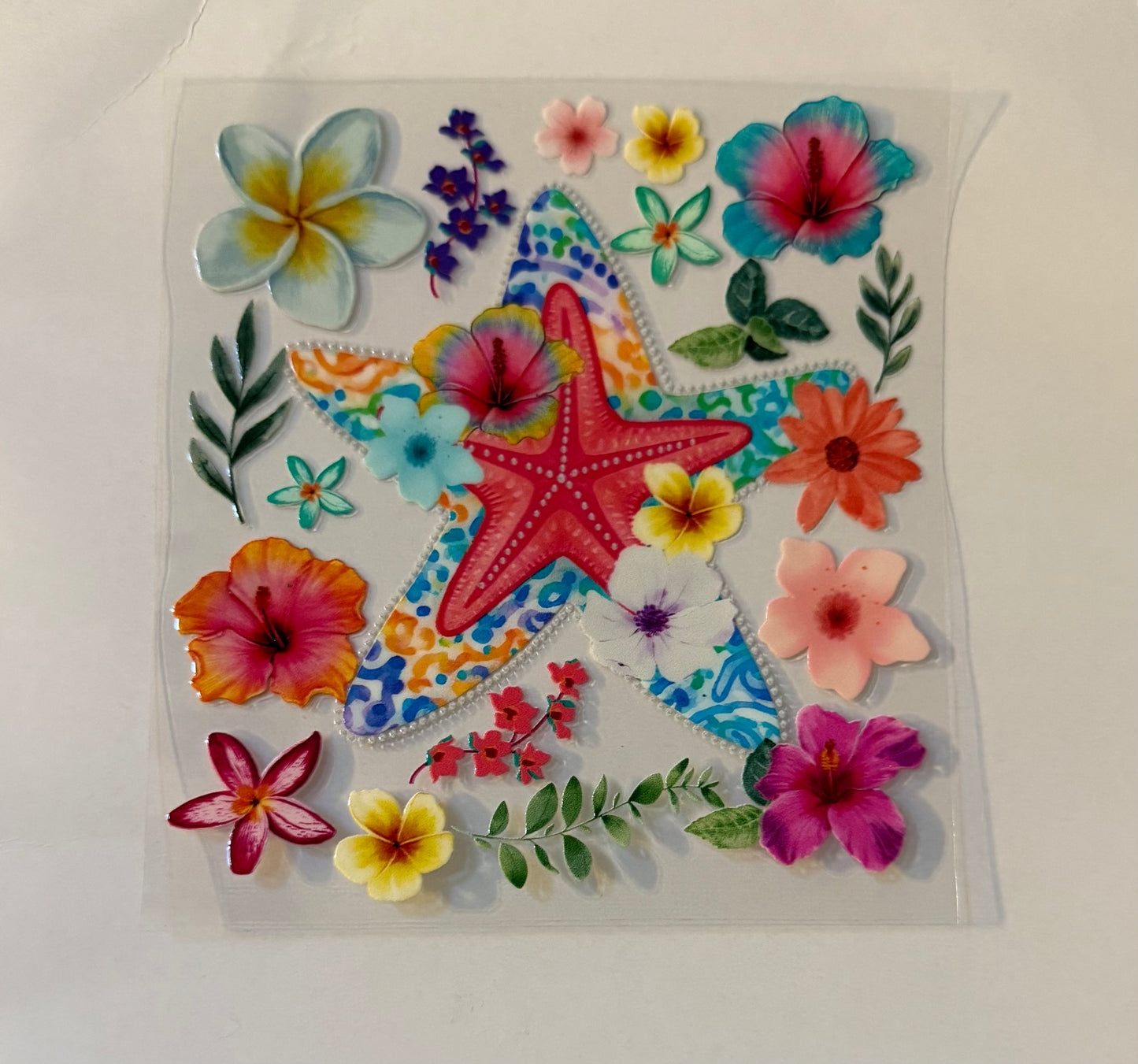 Starfish Flowers Decal