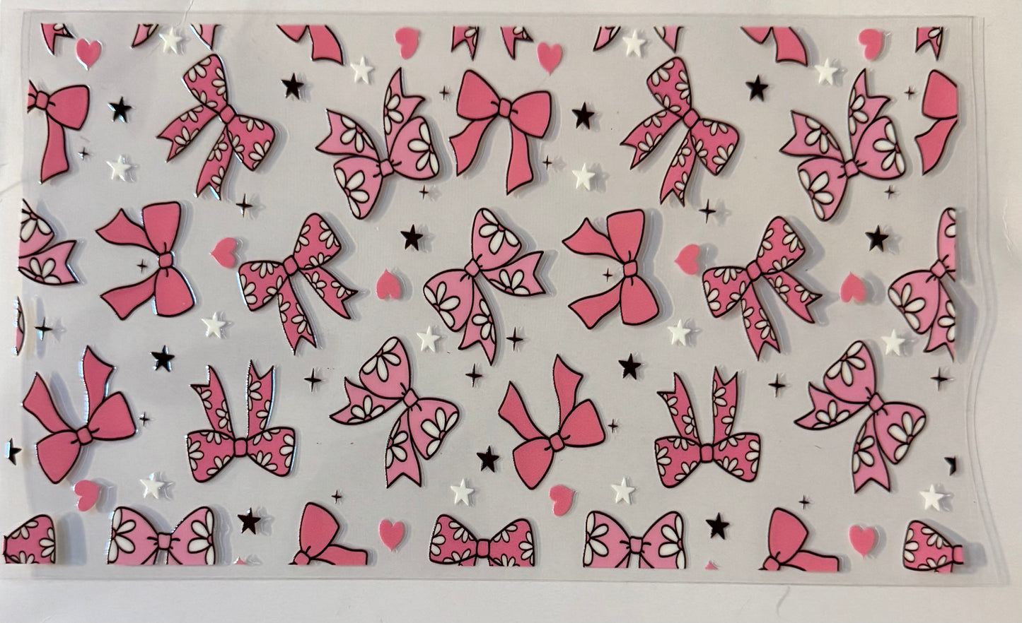 Pink Bows with Stars & Hearts Wrap