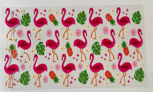 Flamingos Pineapples Tropical Wrap