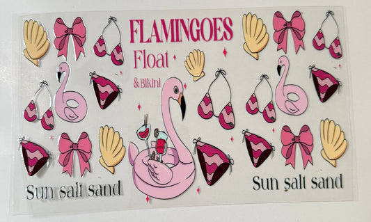 Flamingos Float Bikini Beach Wrap