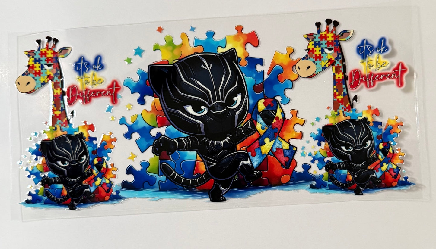 Autism Awareness Wrap- Cat character