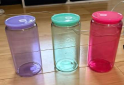 Clear Pink Libbey Cup