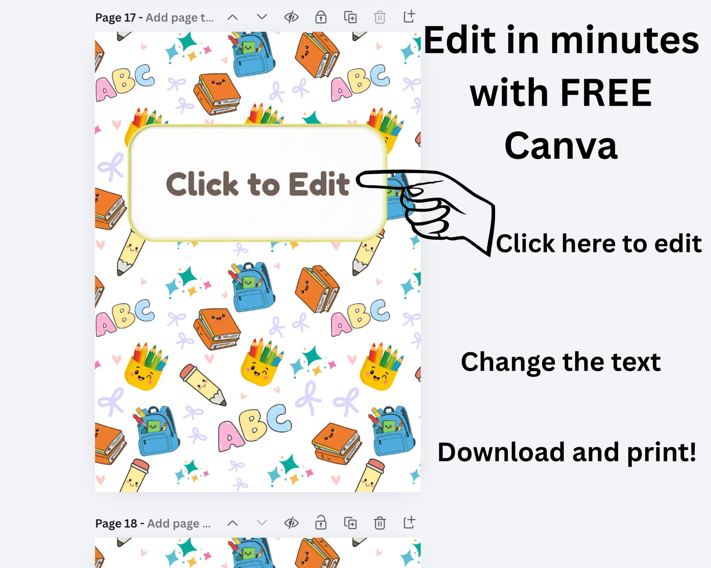 Editable Binder Covers | Printable Canva Template | Classroom Organization for Teachers