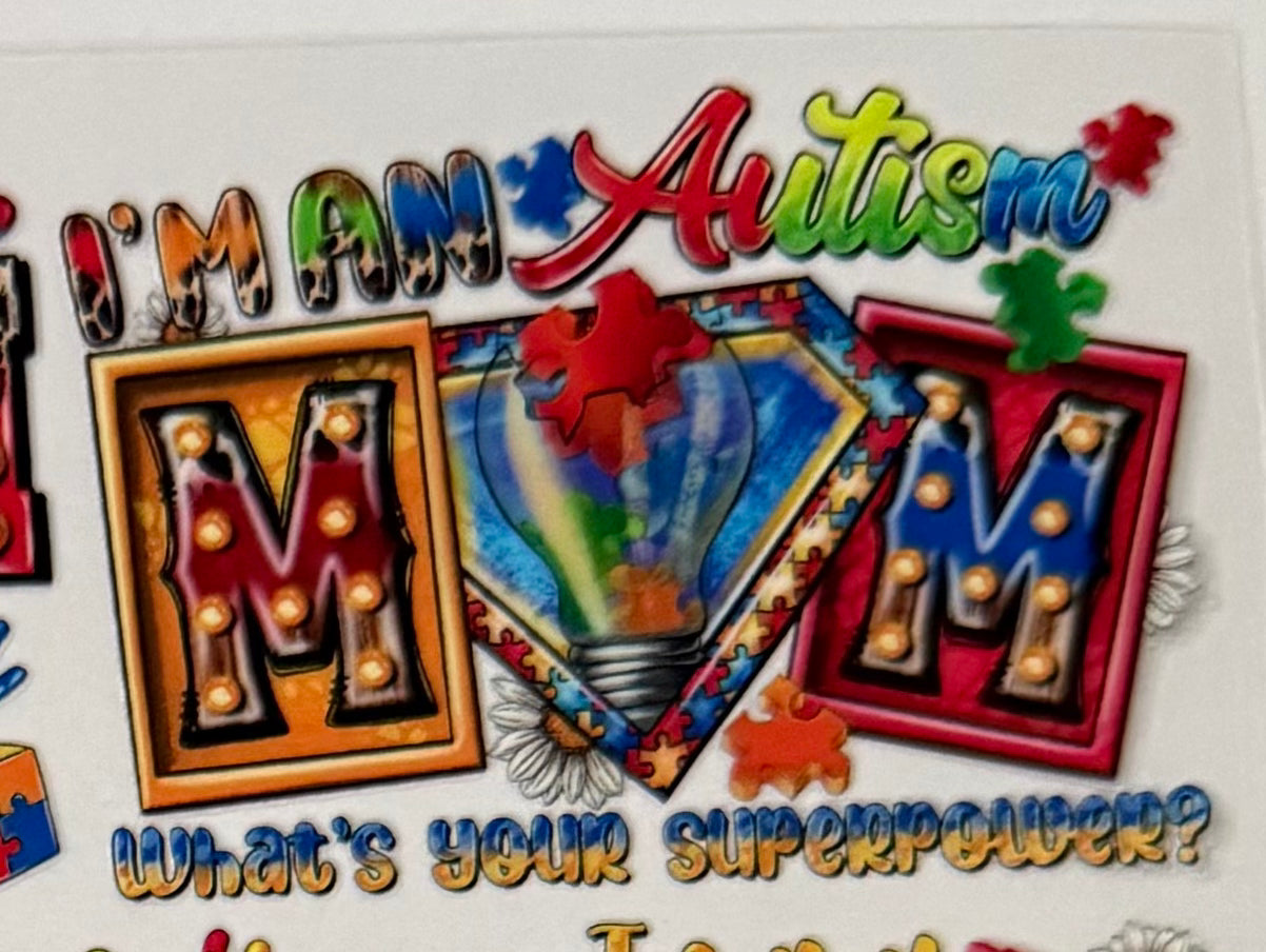 Autism Mom Superpower Decal